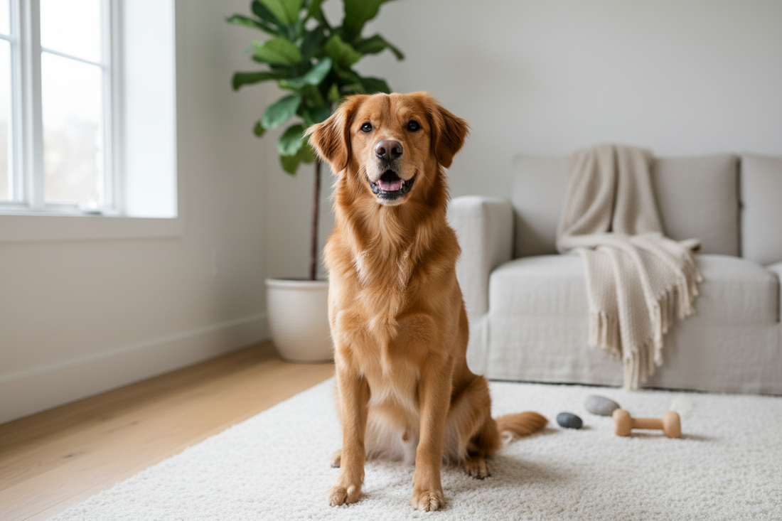 Hund sitzt und kratzt sich am Po – Analdrüsenprobleme beim Hund erkennen und behandeln