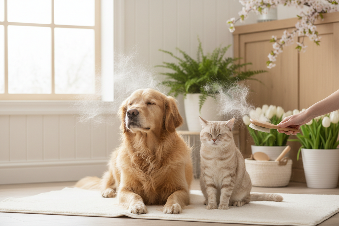 Fellwechsel im Frühling: So unterstützt du Hund & Katze beim Haaren