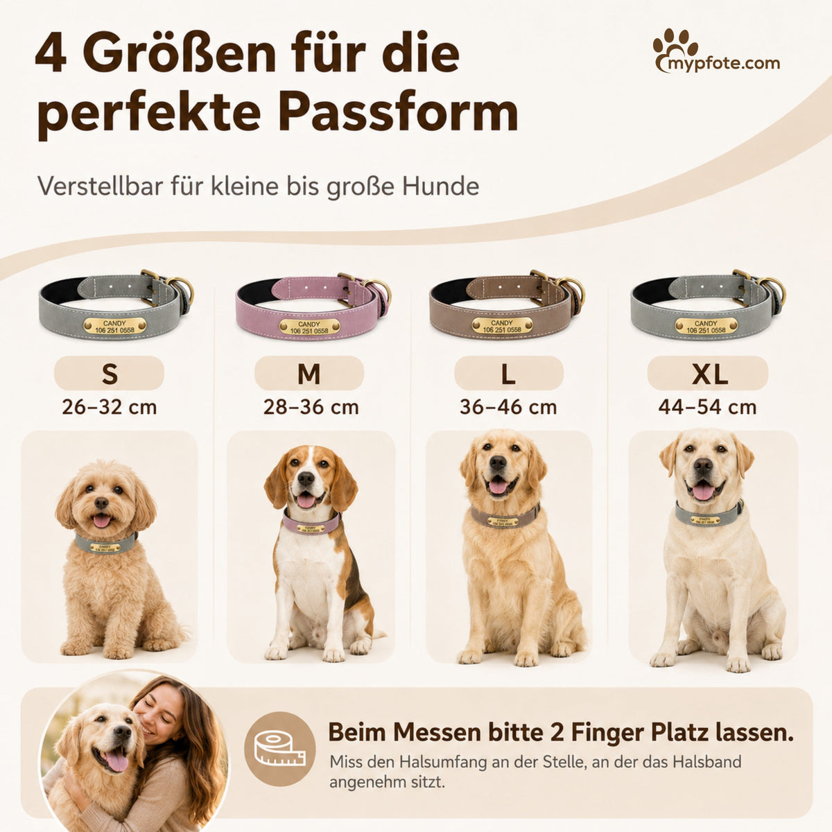 Wunderschönes Reflektions Hundehalsband mit Namen graviert