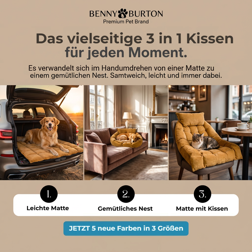Leichte Matte mit Kissen mit drei verschiedenen Liegemöglichkeiten