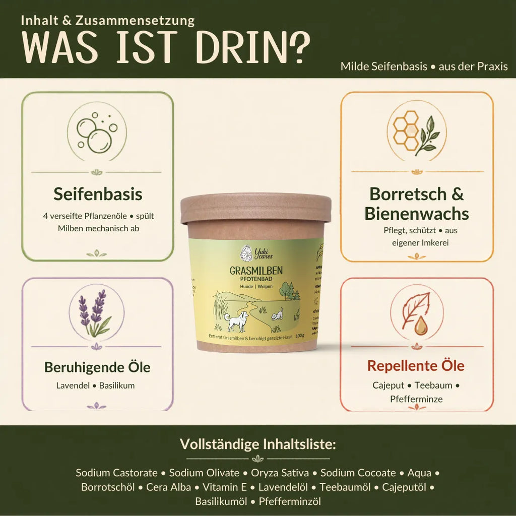 Pfotenbad Grasmilben