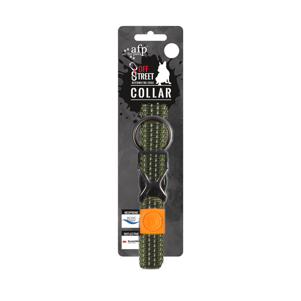 AFP Off Street - Dog Collar Olivgrün L