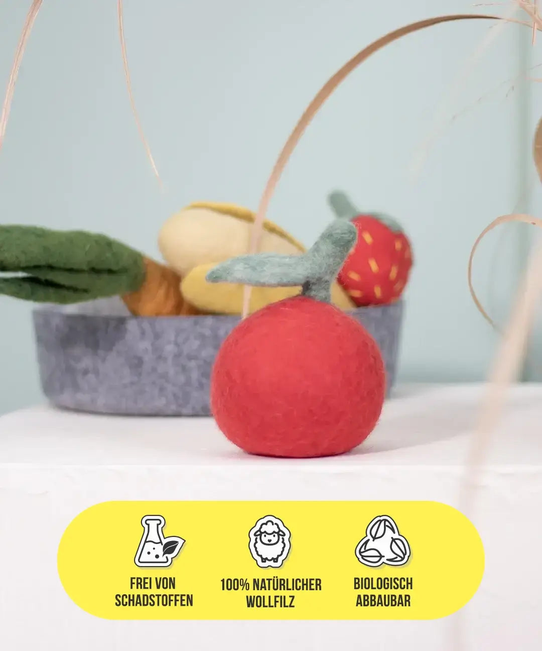 BUDDY. Hundespielzeug aus Wollfilz "Apfel" - TierVita
