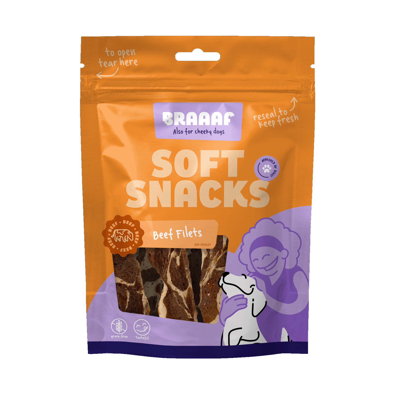 Braaaf Soft Snack Filet - Rind & Fisch