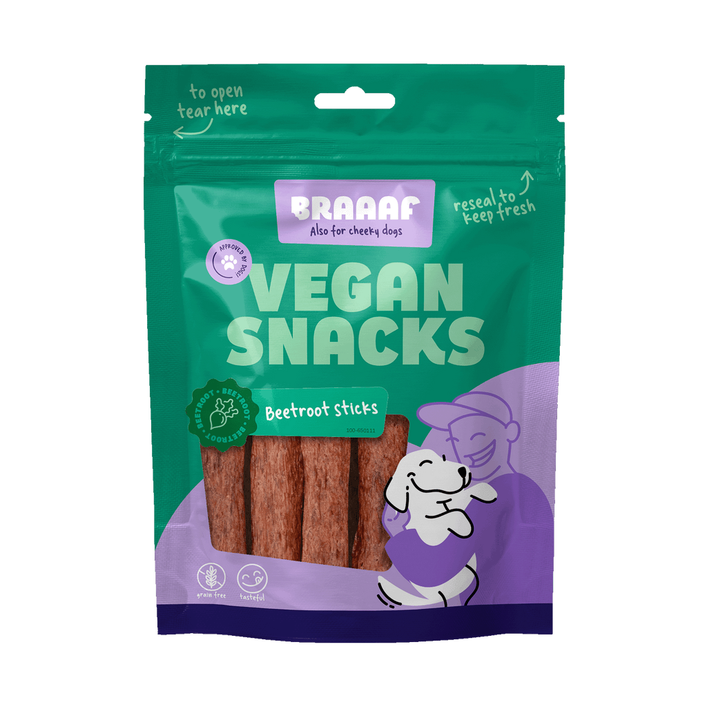 Braaaf Vegan Snack Rote Bete Stick – vegan & glutenfrei | 12 cm