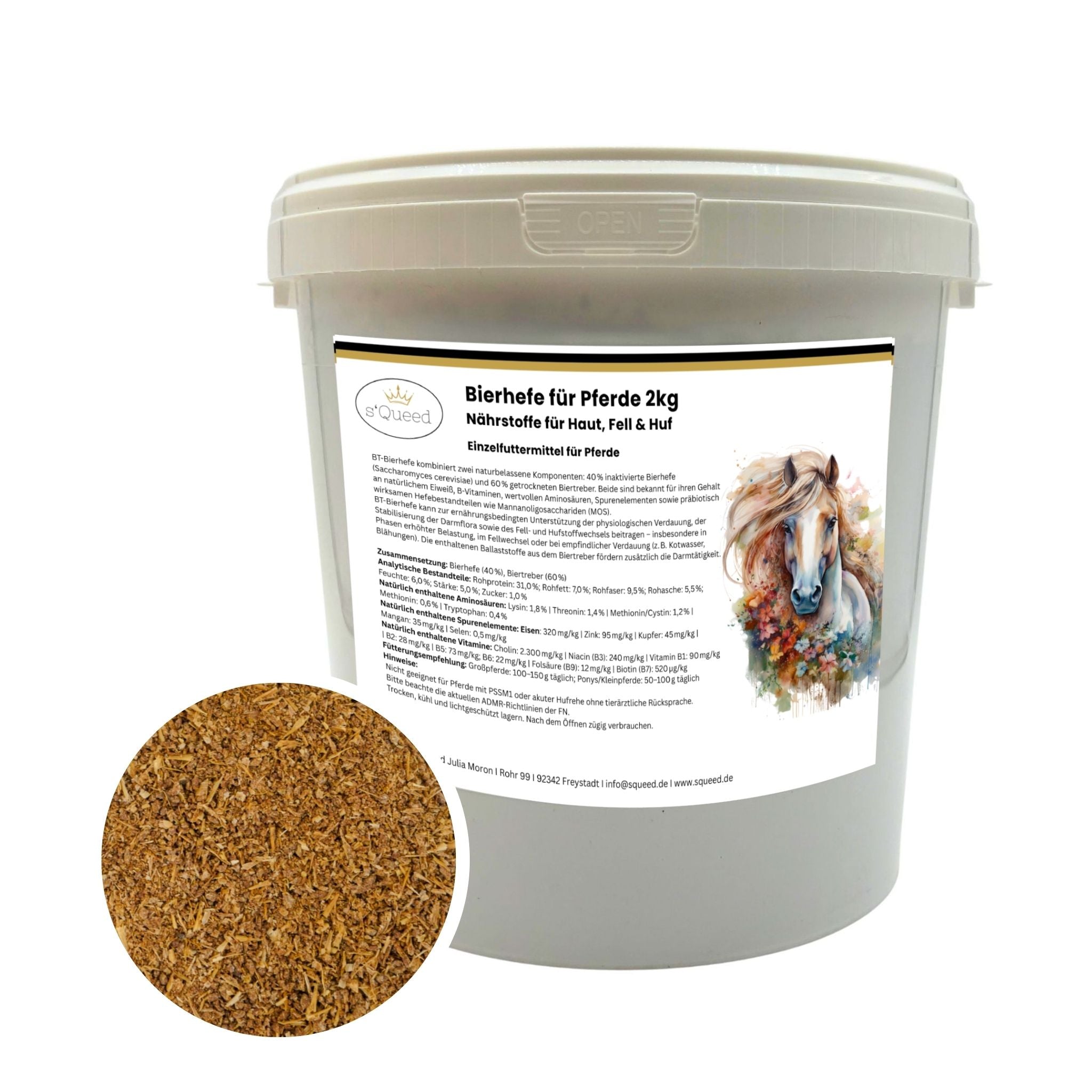 BT Bierhefe Pferd 2kg – bei Kotwasser, Fellwechsel & empfindlicher Verdauung - TierVita