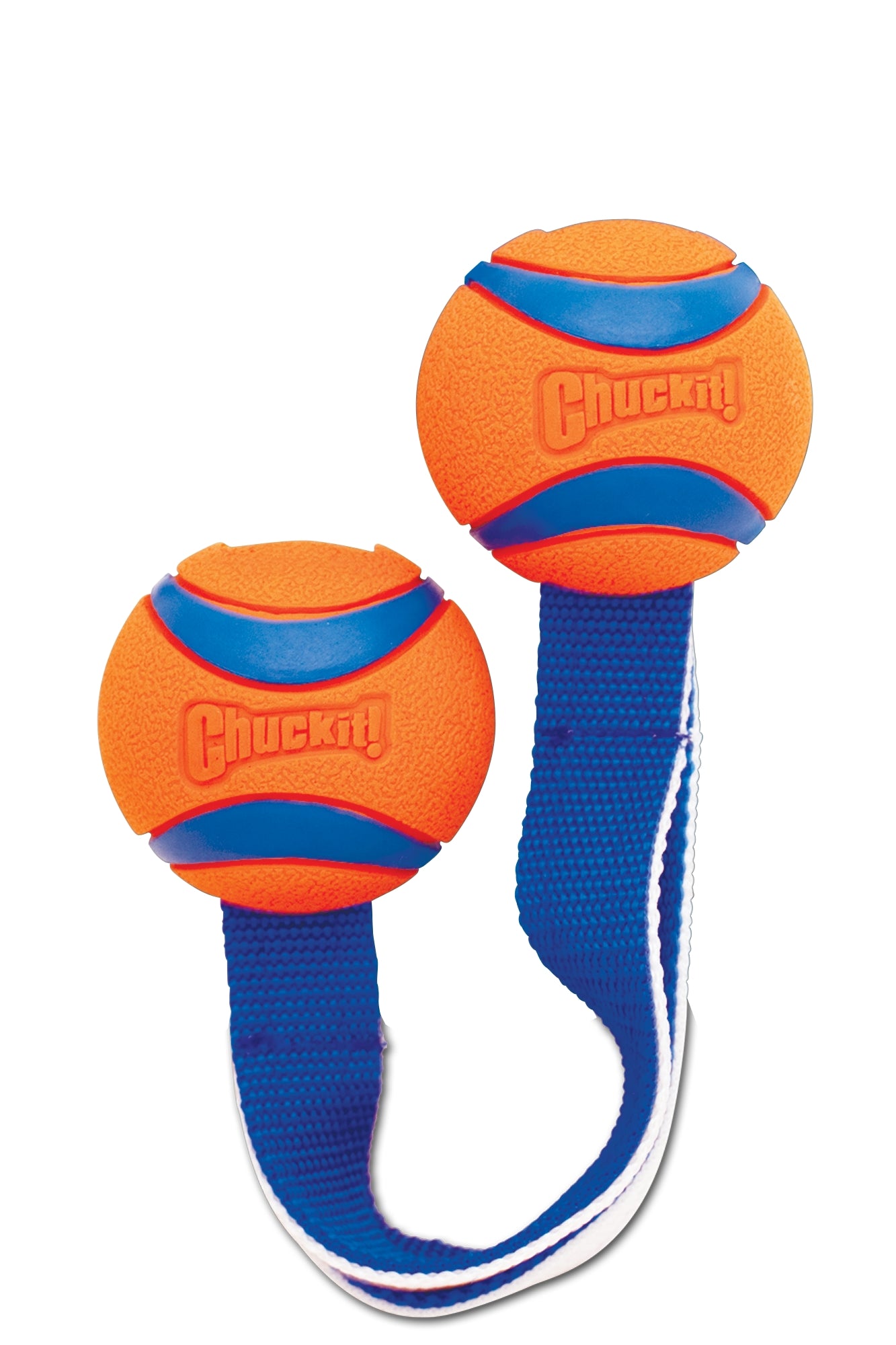 Chuckit! Ultra Duo Tug Hundespielzeug Größe M – Tauziehen & Apportieren mit 2 Bällen