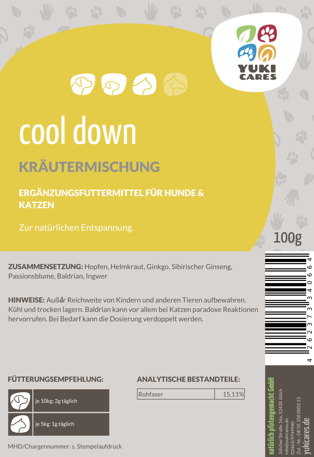 Cool down Pulver 100g