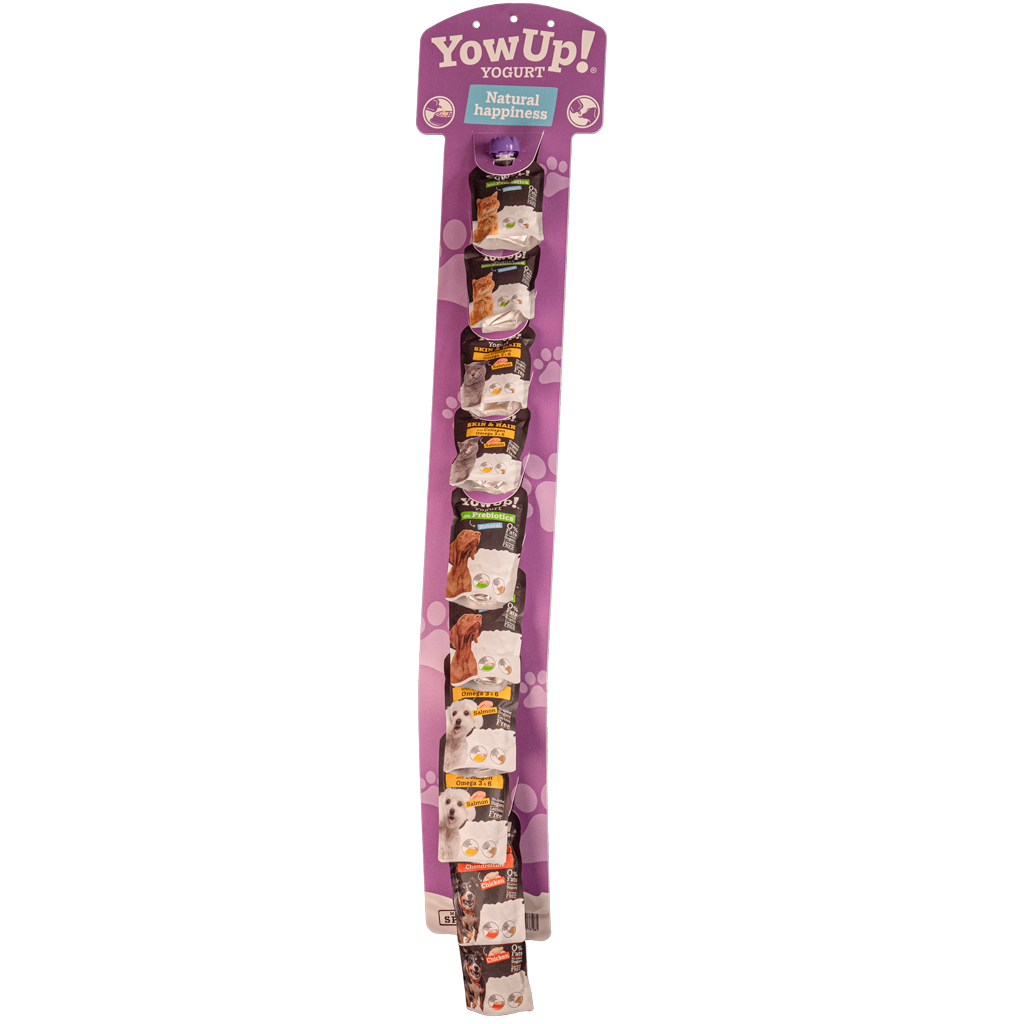 YowUp! Naturjoghurt Hund Lachs – Fell & Haut – 10er Squeeze-Pack
