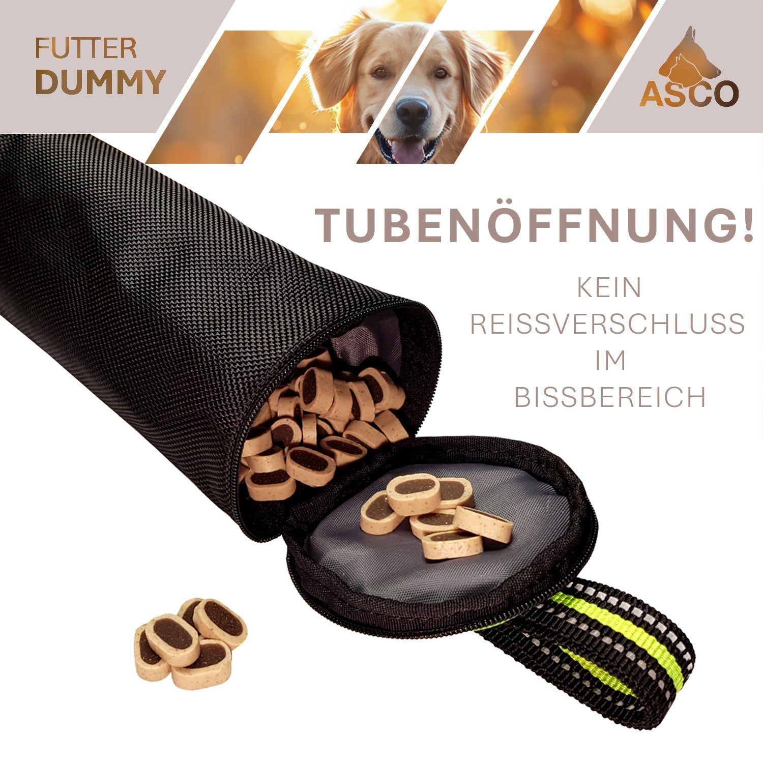 ASCO Hundedummy – Apportier- und Snack-Dummy (21x7 cm) - TierVita