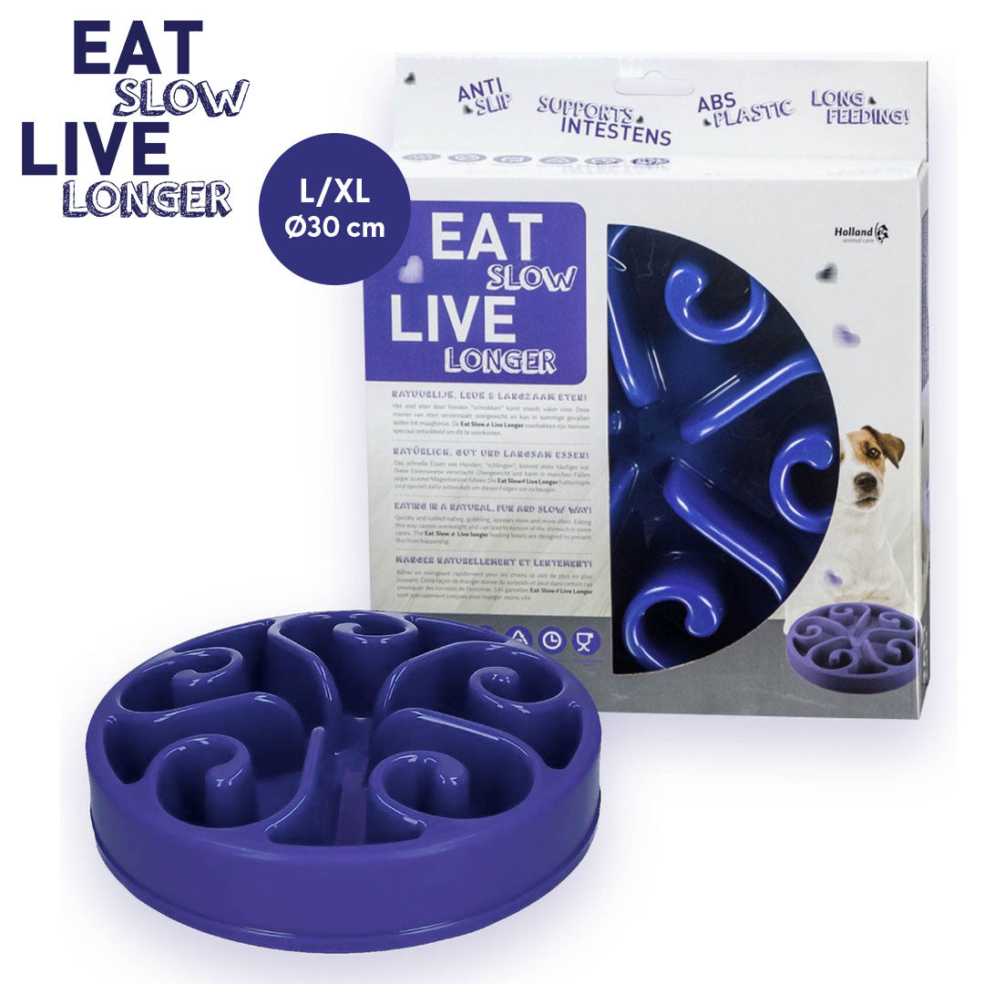 Eat Slow Live Longer Original Blau L