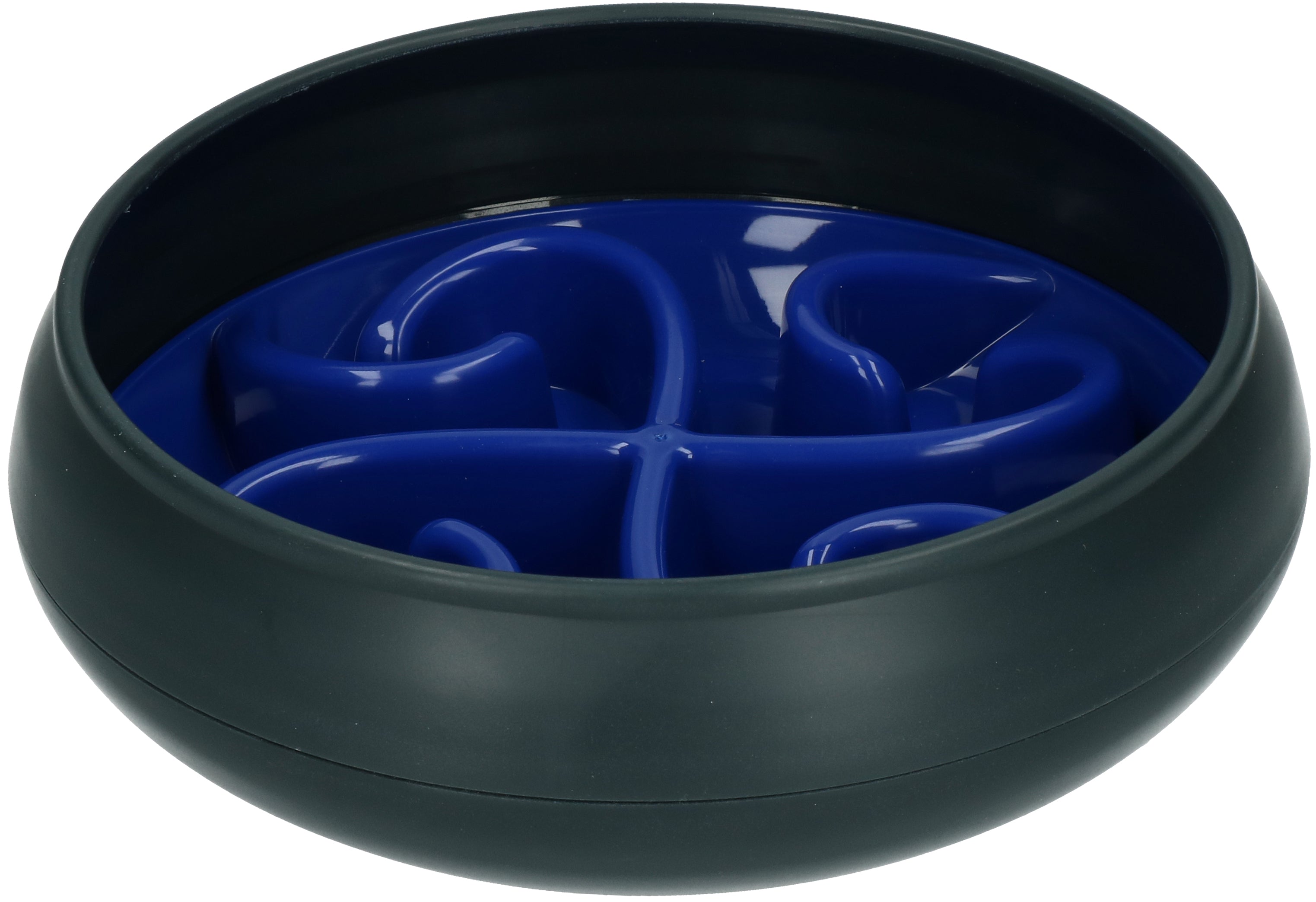 Eat Slow Live Longer Tumble Feeder Blau