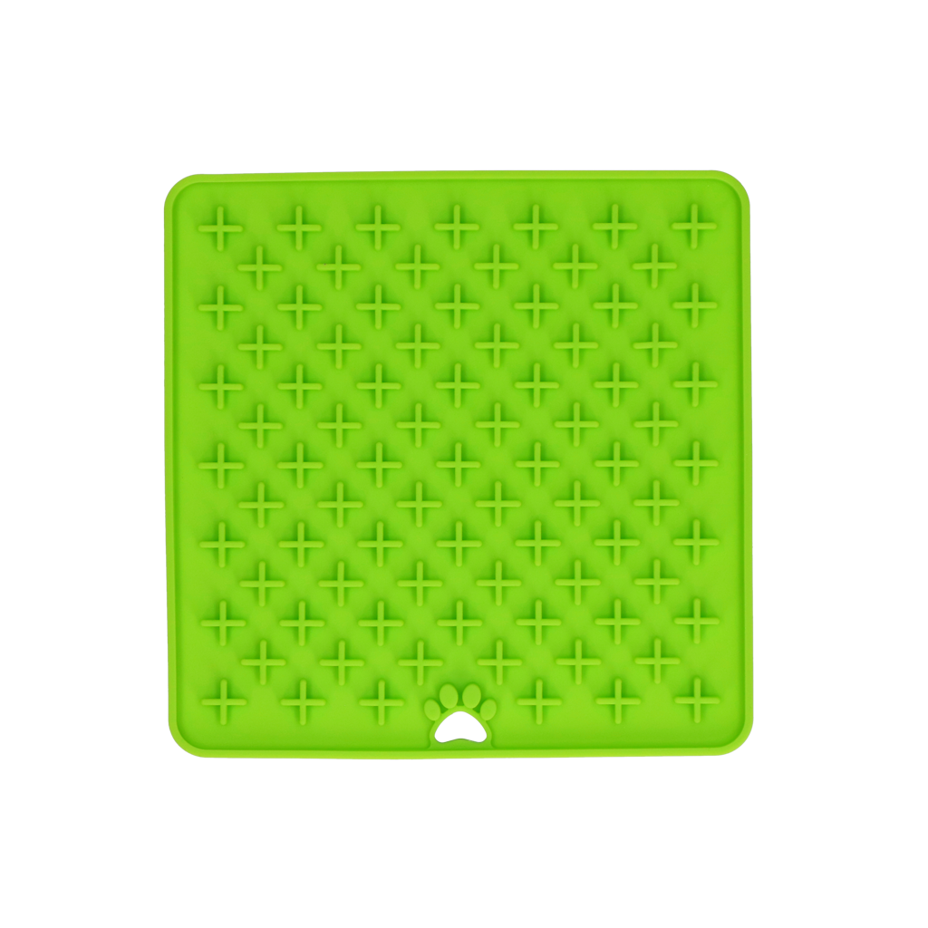Eat Slow Live Longer Lick Mat Cross Grün