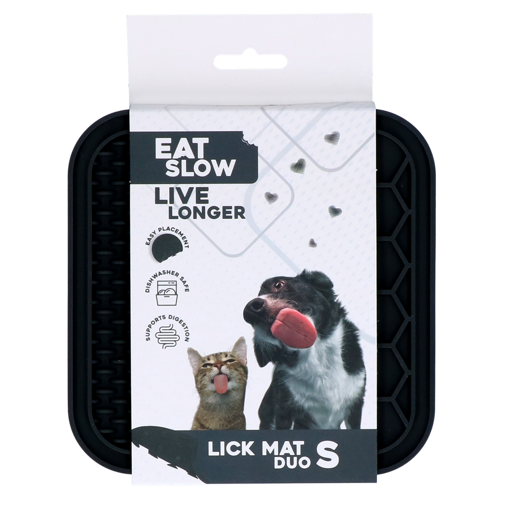 Eat Slow Live Longer Lick Mat Duo S Grau
