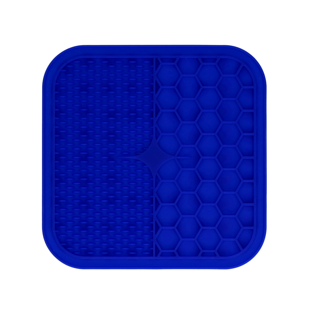 Eat Slow Live Longer Lick Mat Duo M Blau