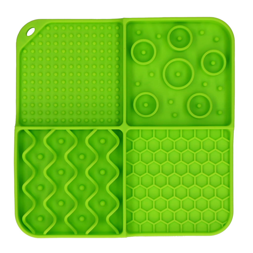 Eat Slow Live Longer Lick Mat Dimensions Rectangle Grün