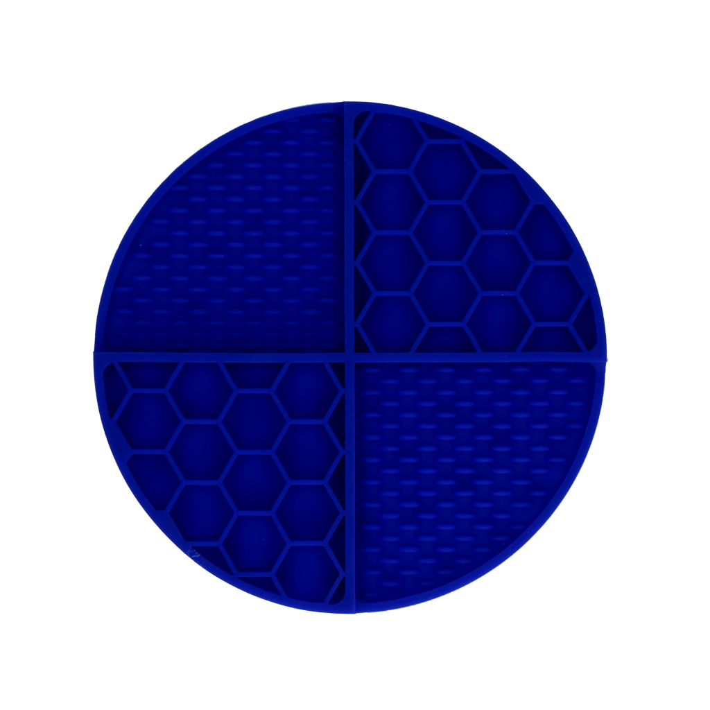 Eat Slow Live Longer Lick Mat Dimensions Circle Blau