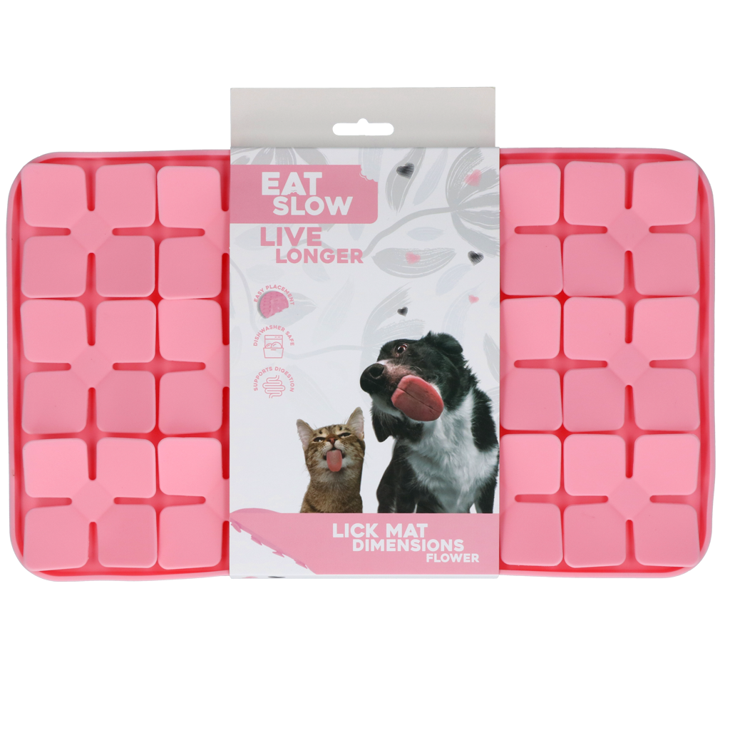 Eat Slow Live Longer Lick Mat Dimensions Flower Rosa