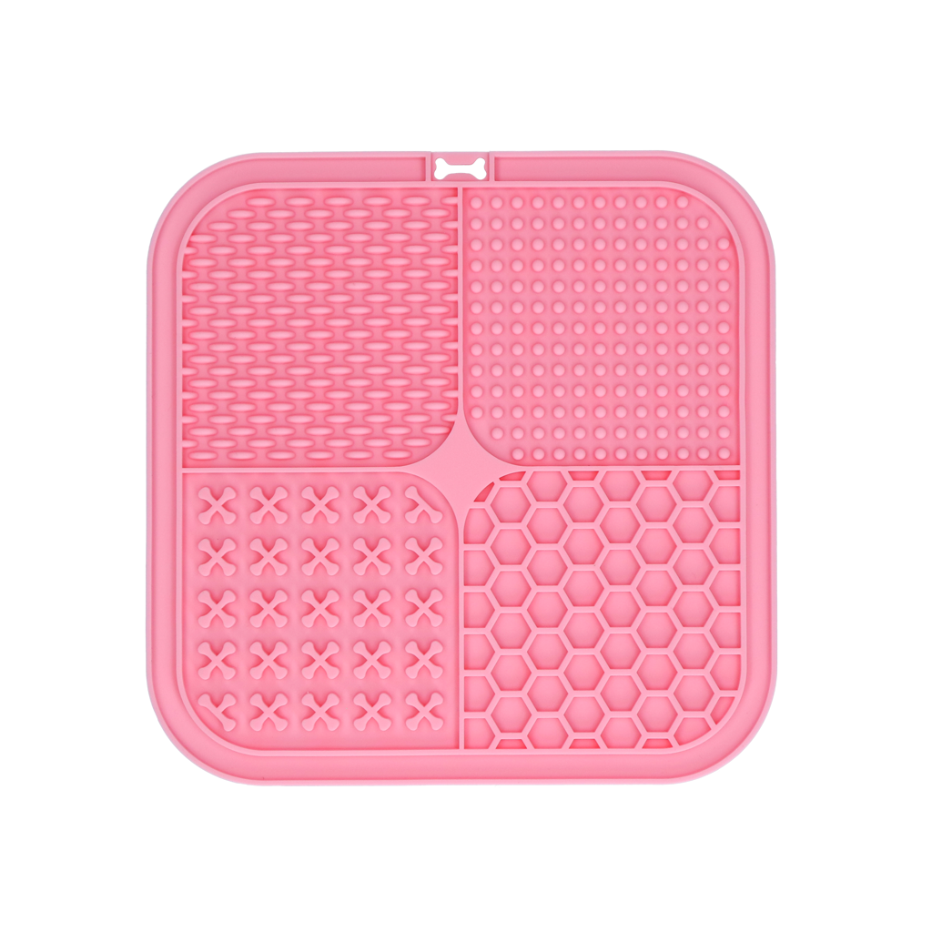 Eat Slow Live Longer Lick Mat Quad Rosa