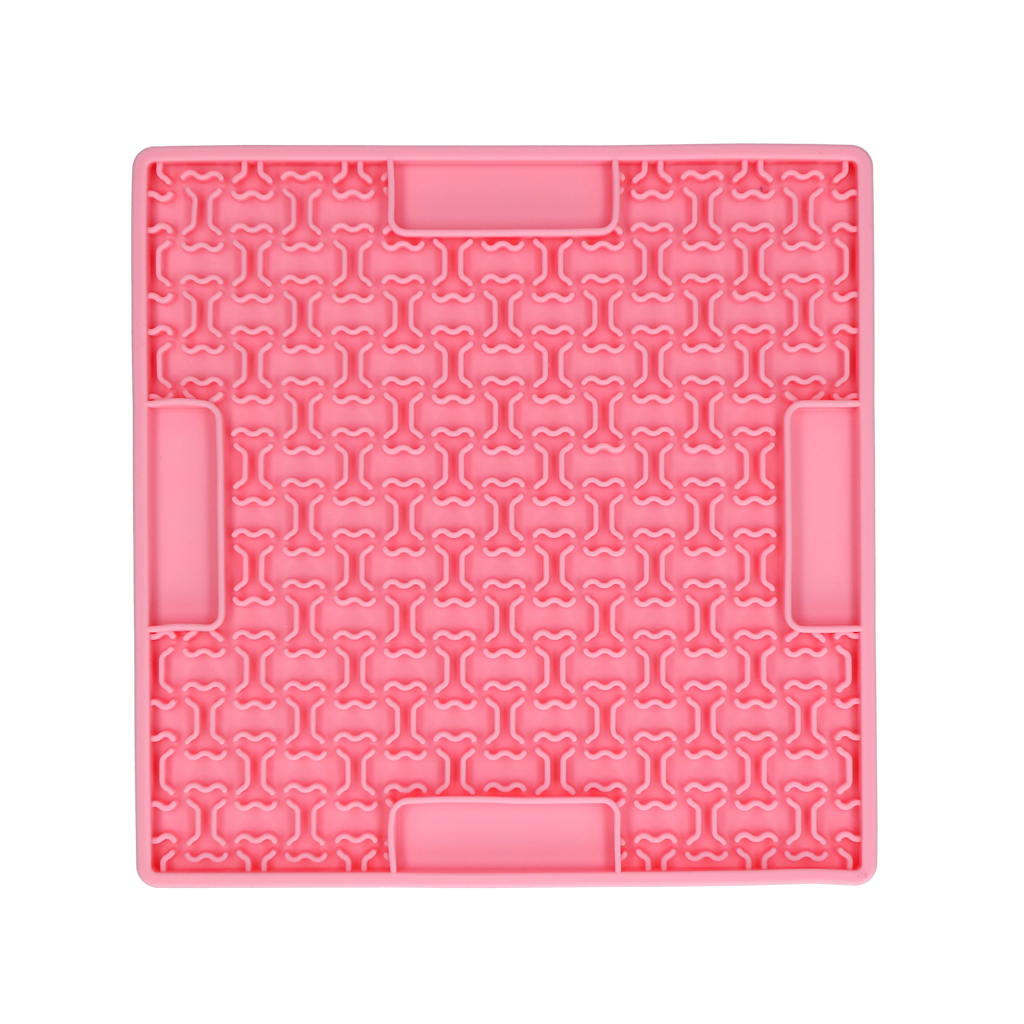 Eat Slow Live Longer Lick Mat Bones Rosa