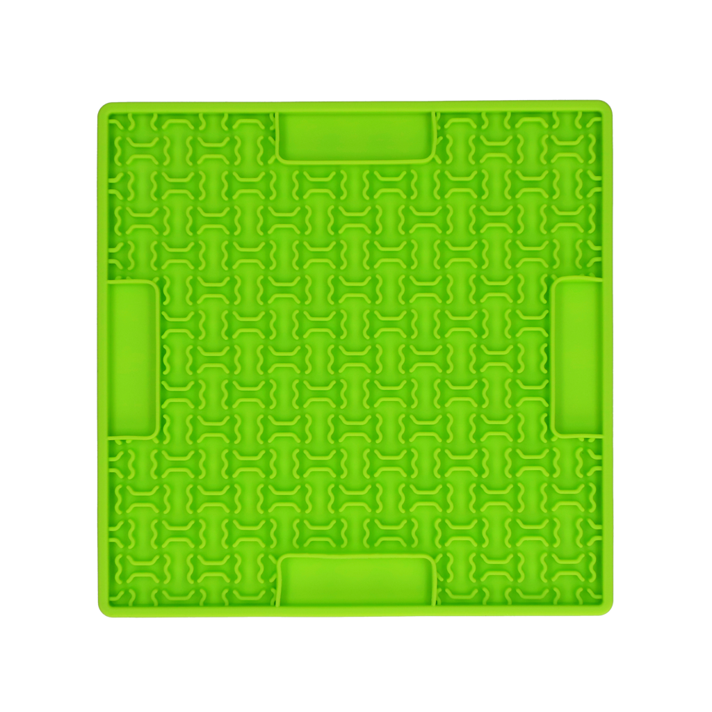 Eat Slow Live Longer Lick Mat Bones Grün