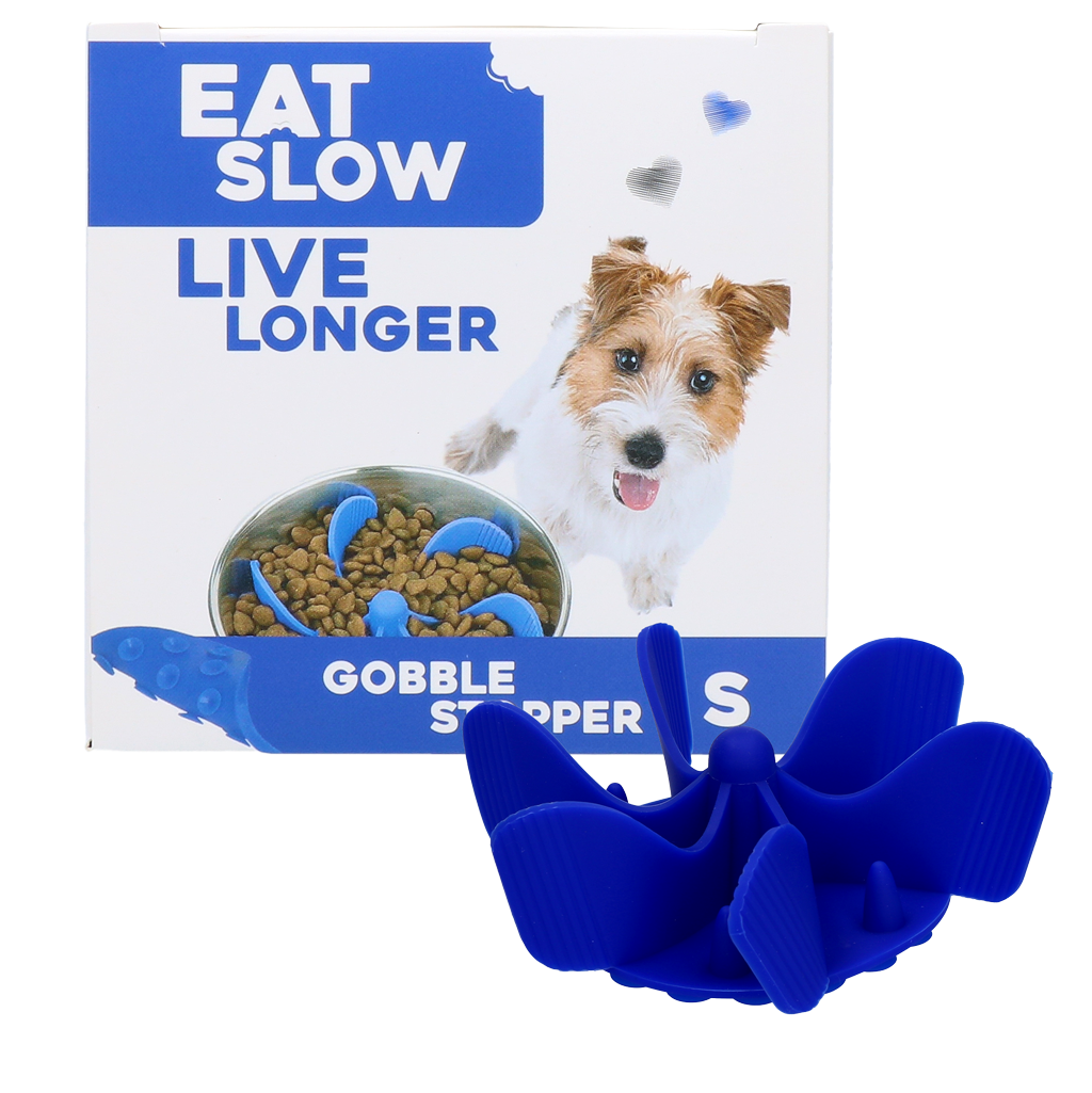 Eat Slow Live Longer Gobble Stopper Blau S