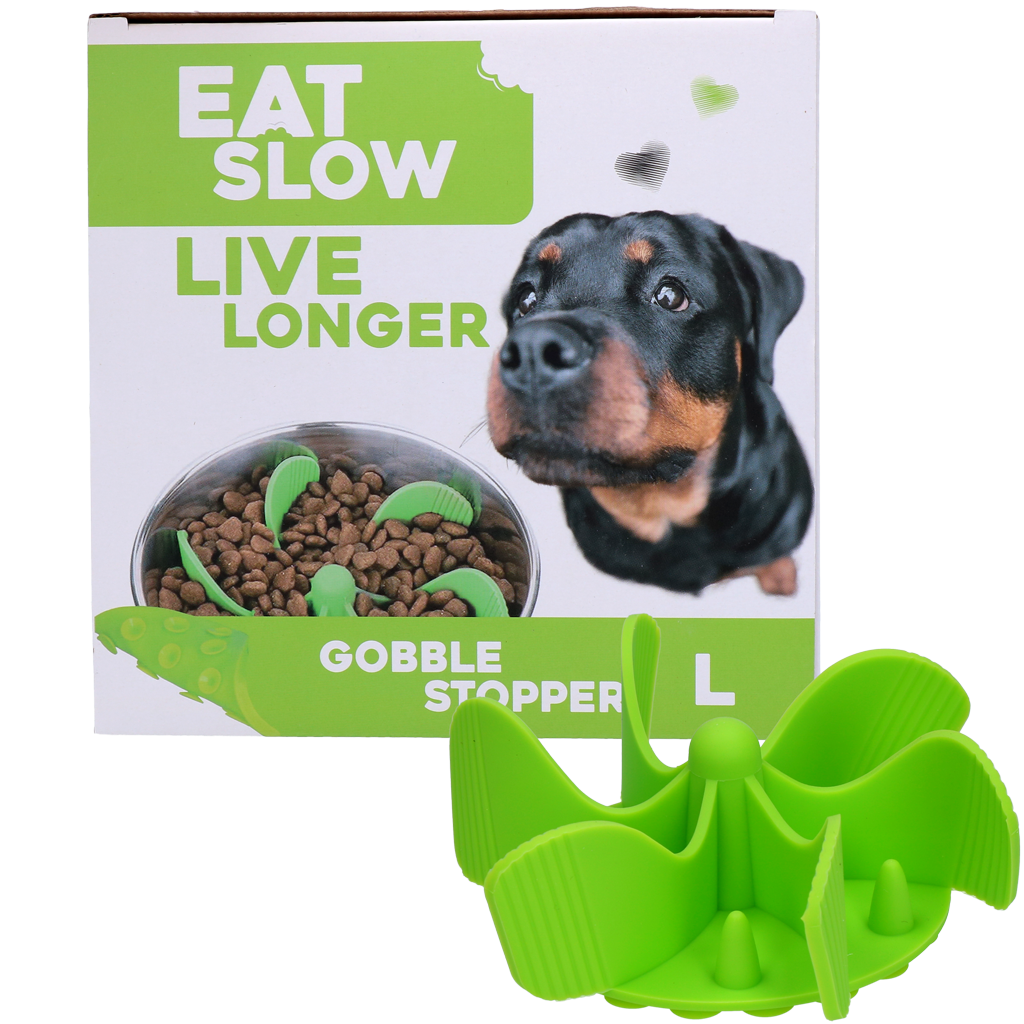 Eat Slow Live Longer Gobble Stopper Grün L