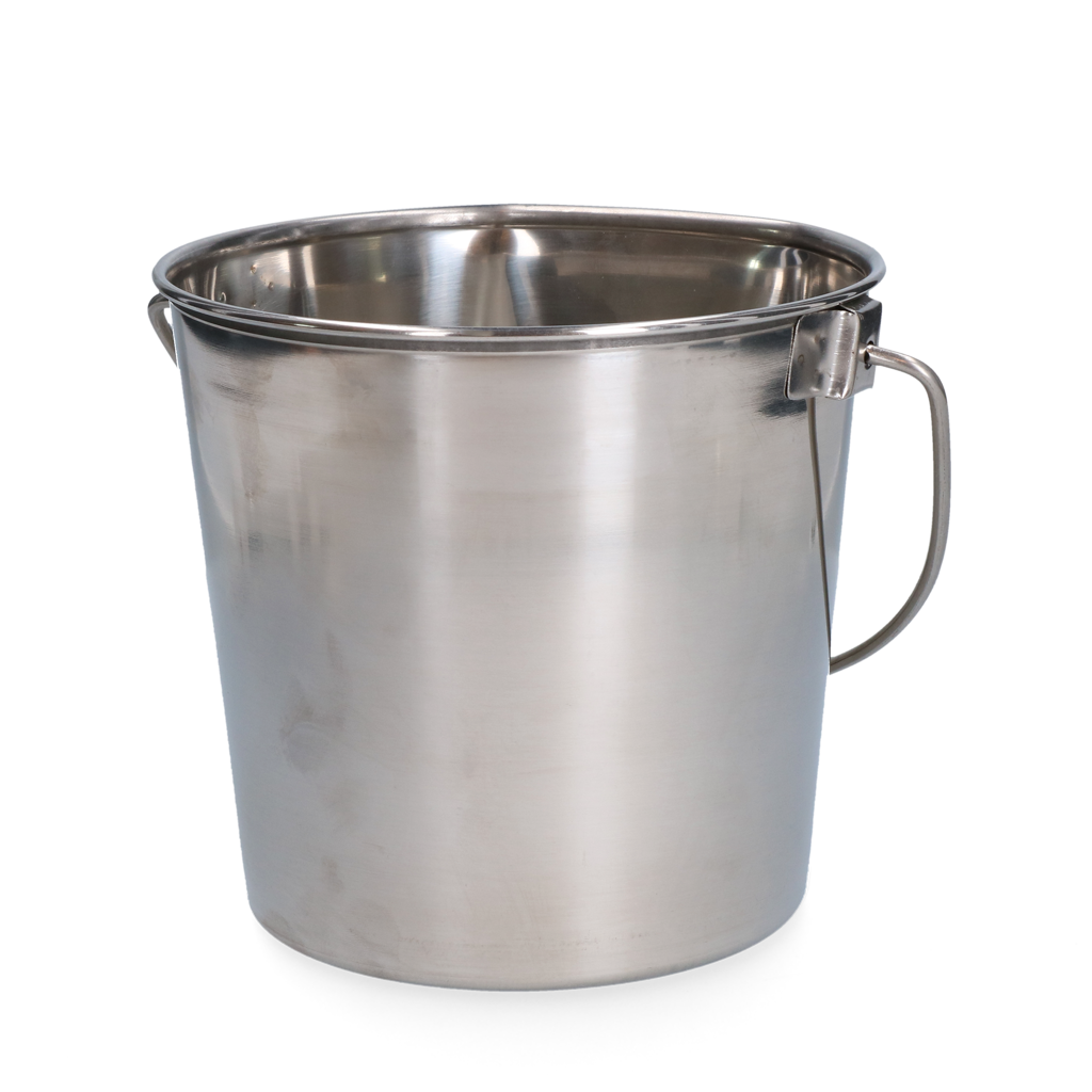 Edelstahleimer mit flachem Rand 3,71 l