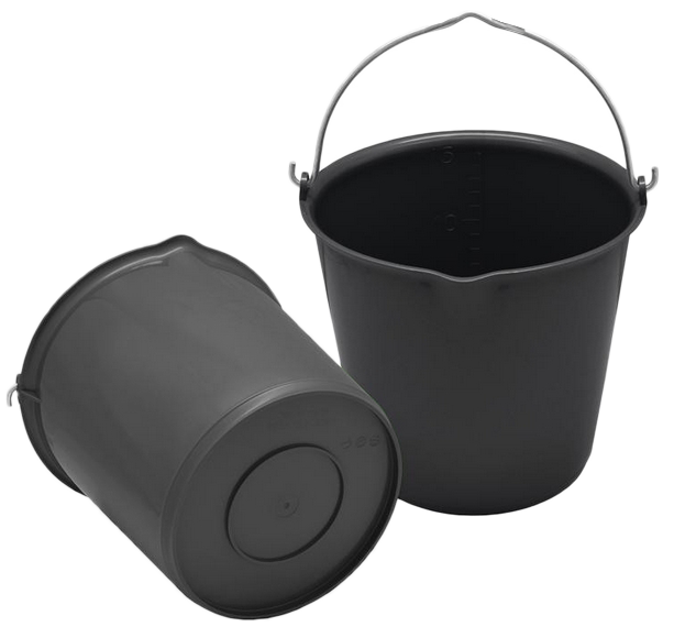 Eimer 15 l mit Ausguss Schwarz