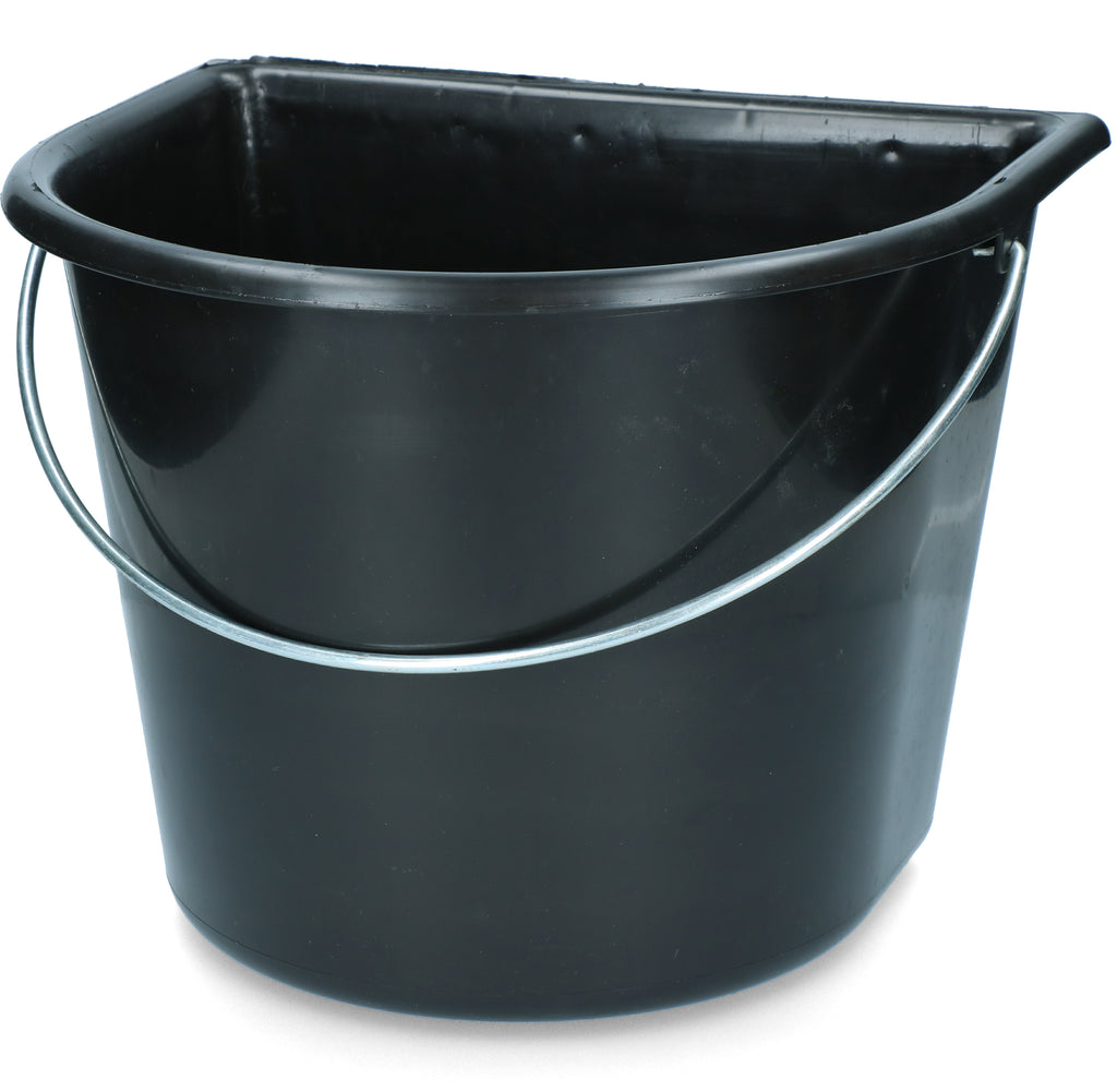Eimer mit flacher Seite 15 l Schwarz