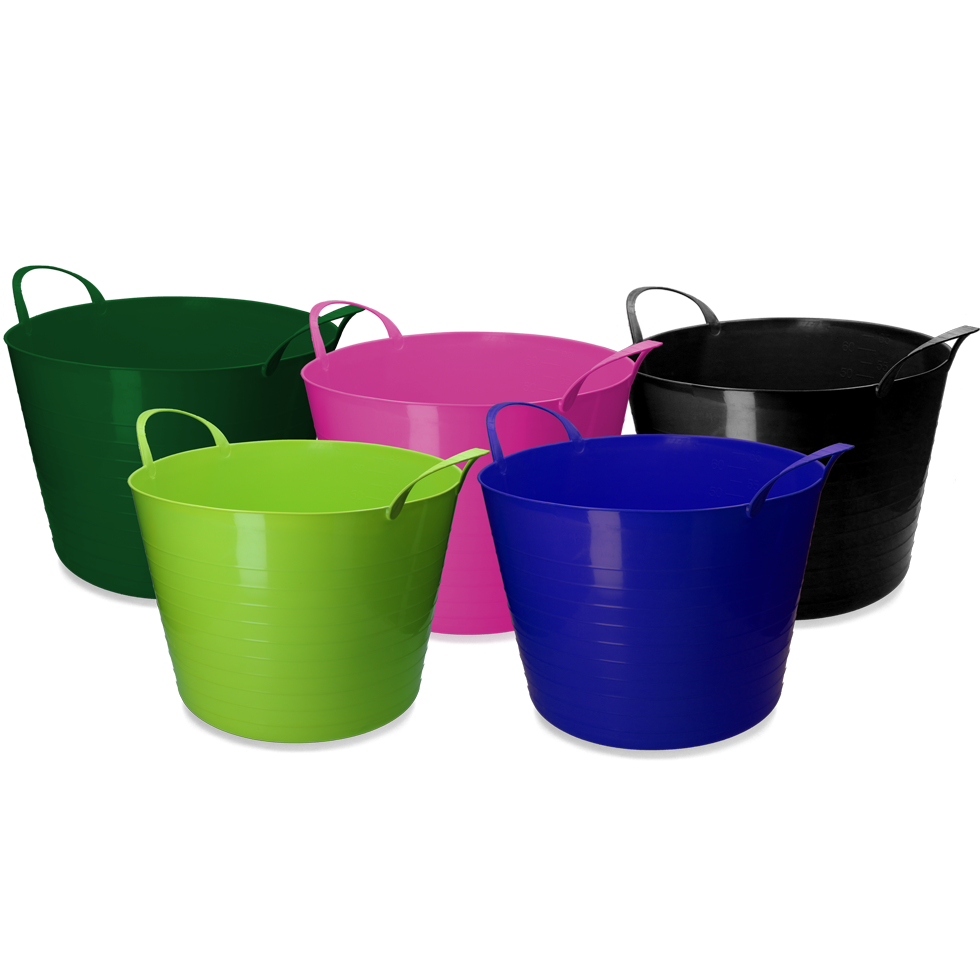 vPlast Eimer V-Trug Flexi 65 l Schwarz