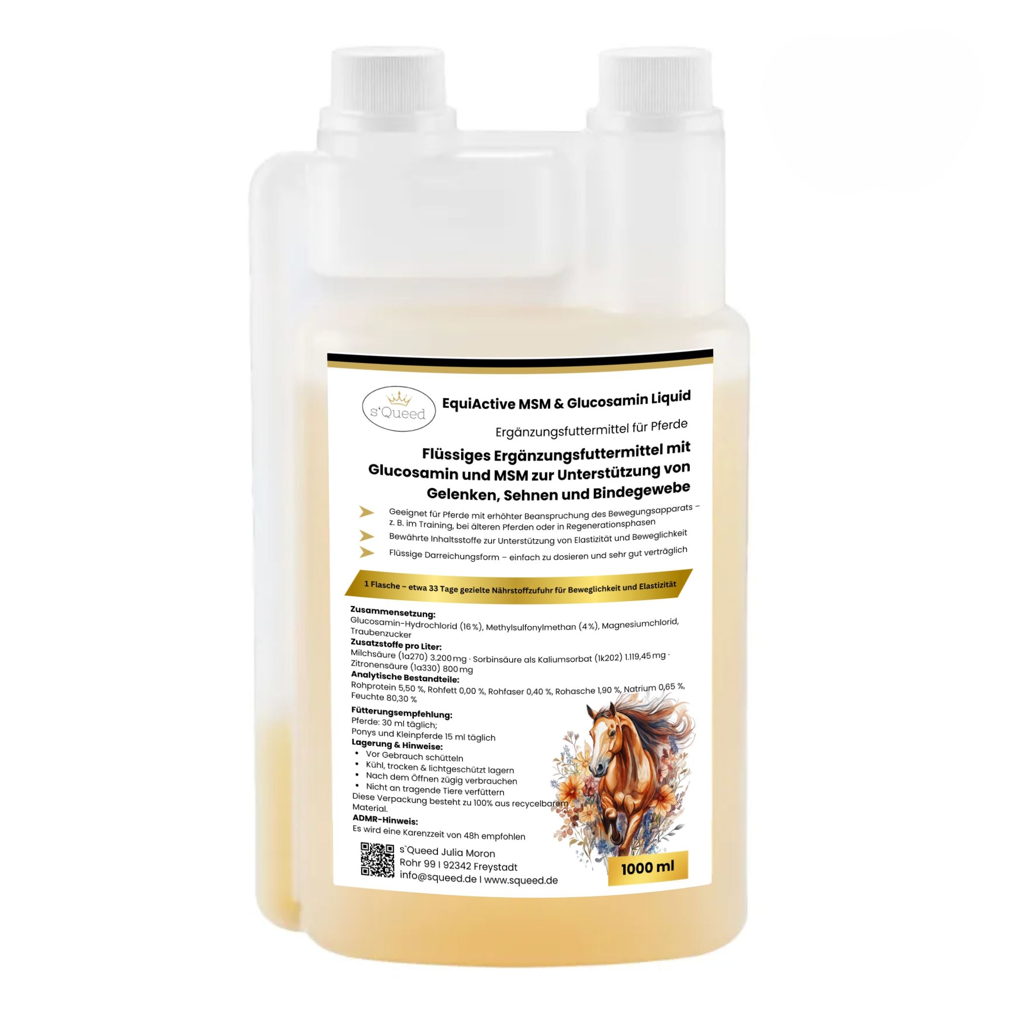 EquiActive MSM & Glucosamin Pferd Liquid 1000ml - TierVita