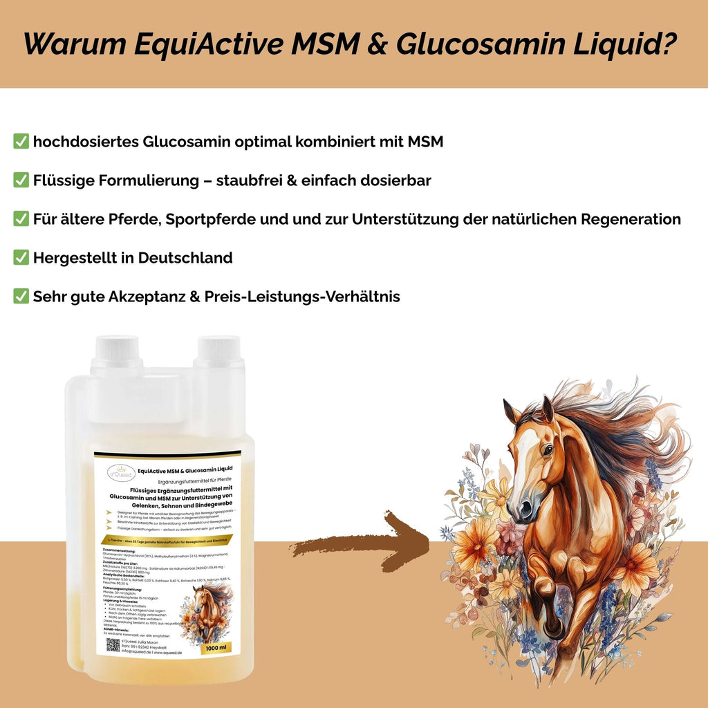 EquiActive MSM & Glucosamin Pferd Liquid 1000ml - TierVita
