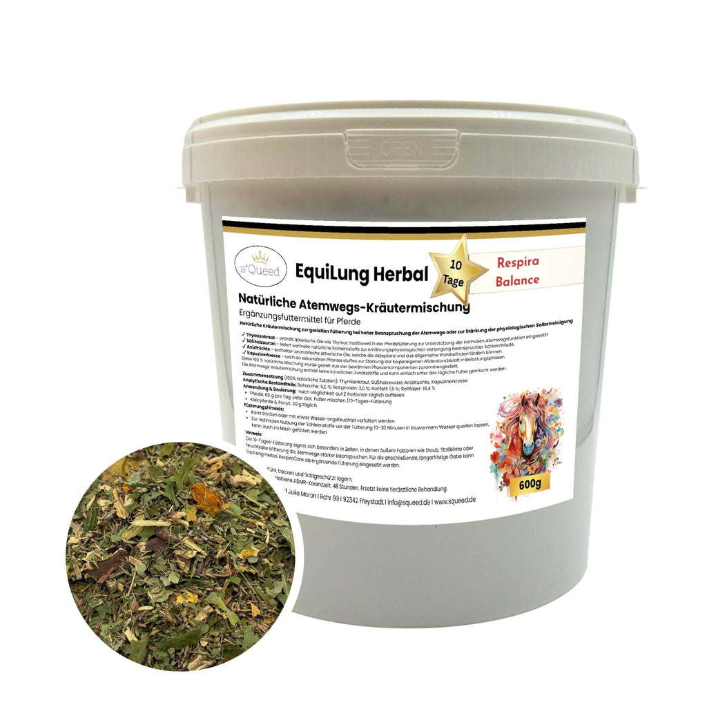 Kräutermischung EquiLung Herbal RespiraBalance für Pferde – Atemwege