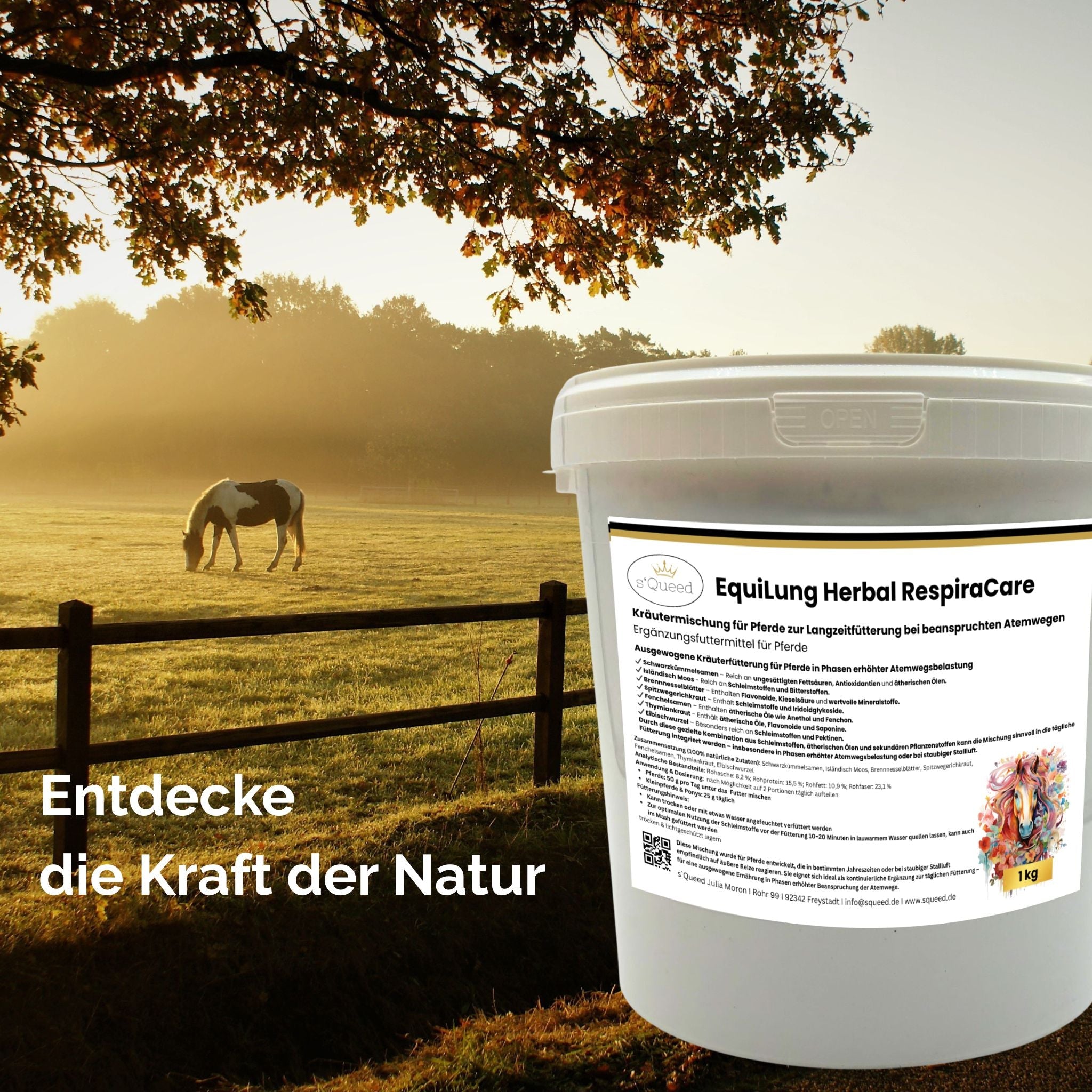 Kräutermischung EquiLung Herbal RespiraCare für Pferde – Atemwege