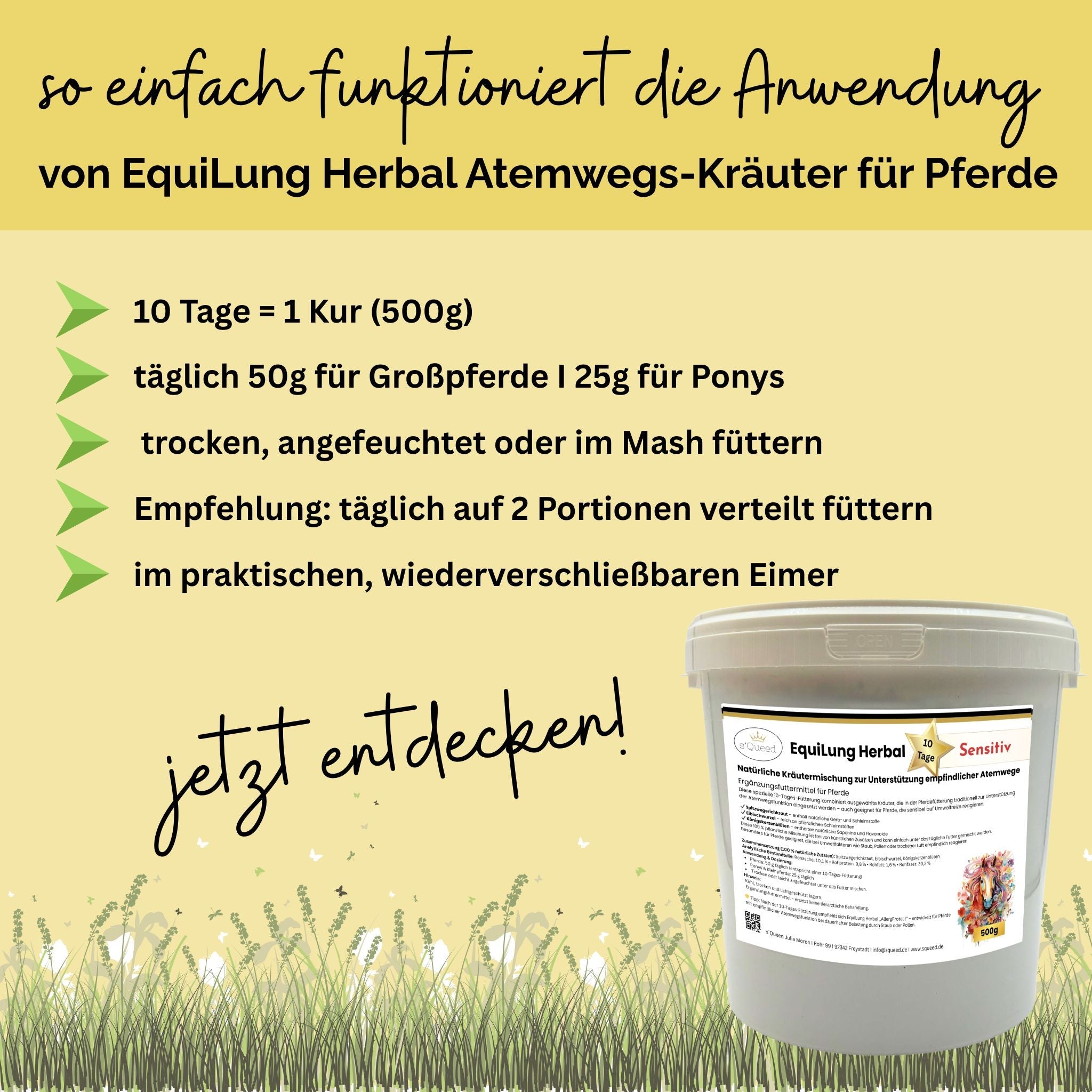 Kräutermischung EquiLung Herbal Sensitiv für Pferde – Empfindliche Atemwege