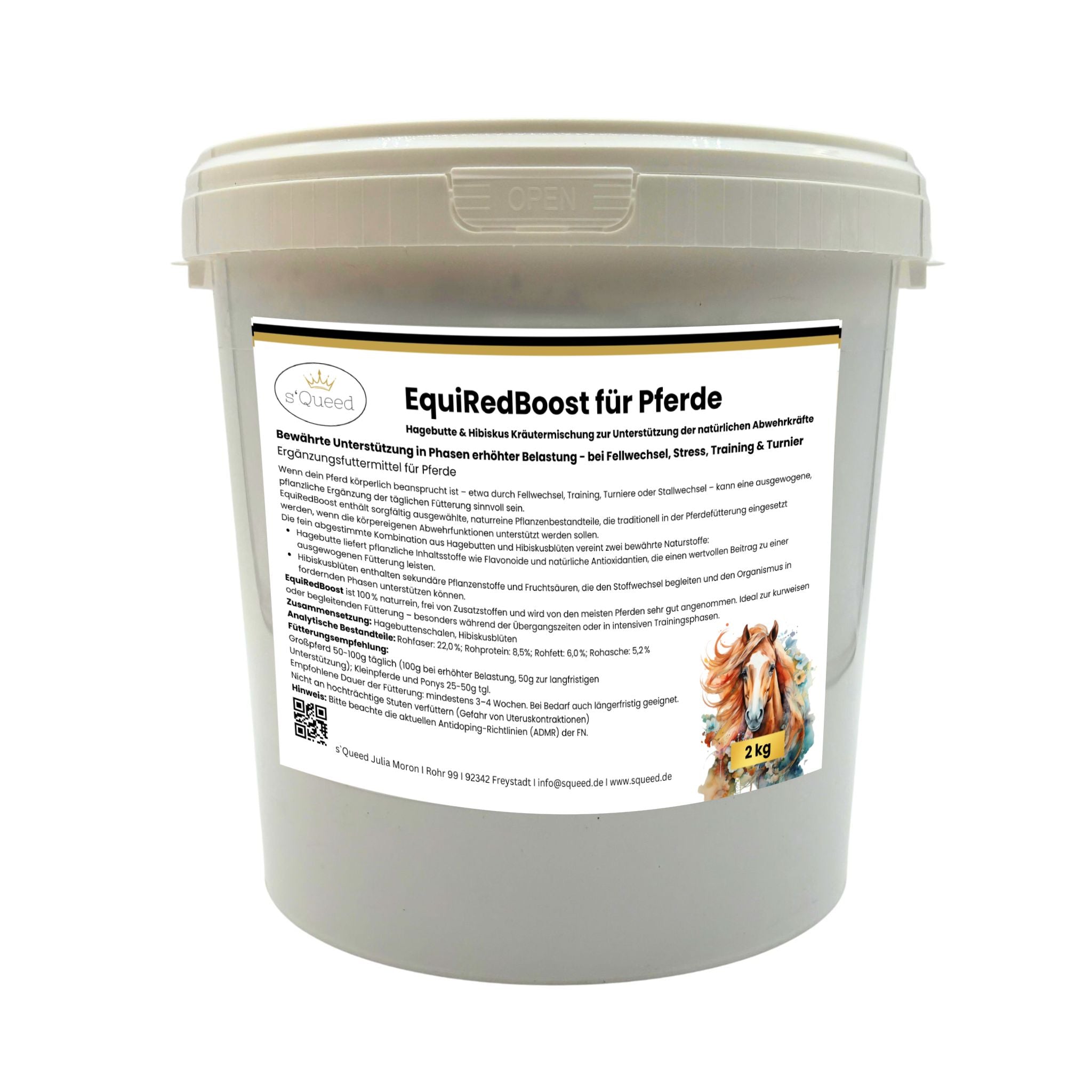 EquiRedBoost 2kg - Hagebutte & Hibiskus zur Unterstützung der Abwehrkräfte - TierVita