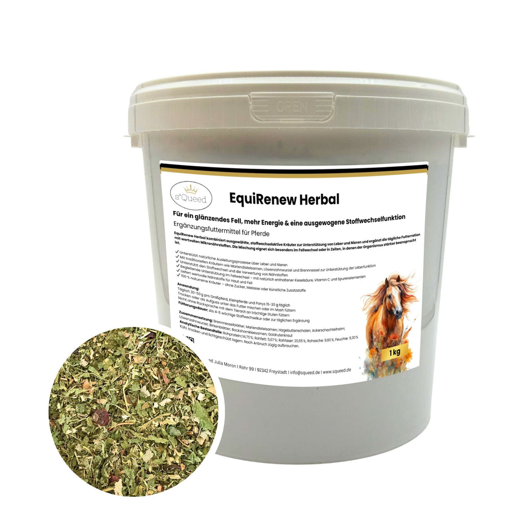 EquiRenew Herbal 1kg - Fellwechsel beim Pferd unterstützen - TierVita