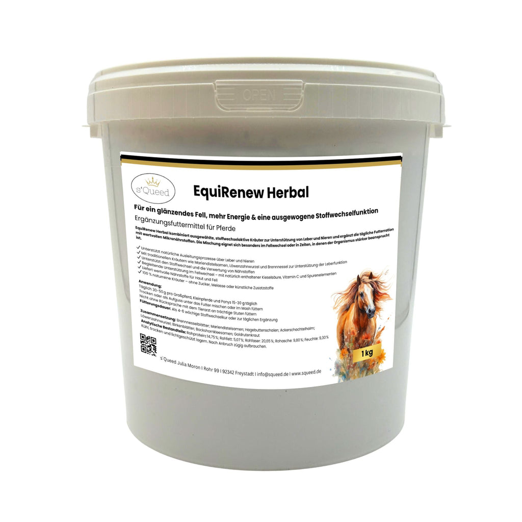 EquiRenew Herbal 1kg - Fellwechsel beim Pferd unterstützen - TierVita