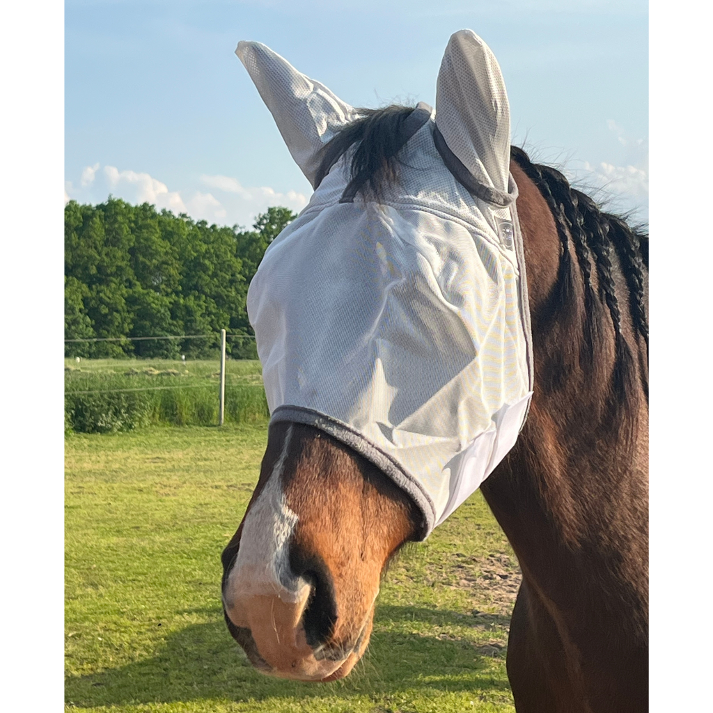 Fliegenmaske Fliegenohren Fliegenschutz für Pferde - TierVita