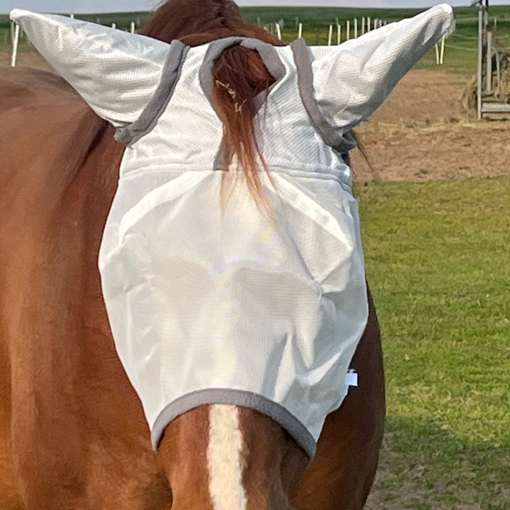 Fliegenmaske Fliegenohren Fliegenschutz für Pferde - TierVita