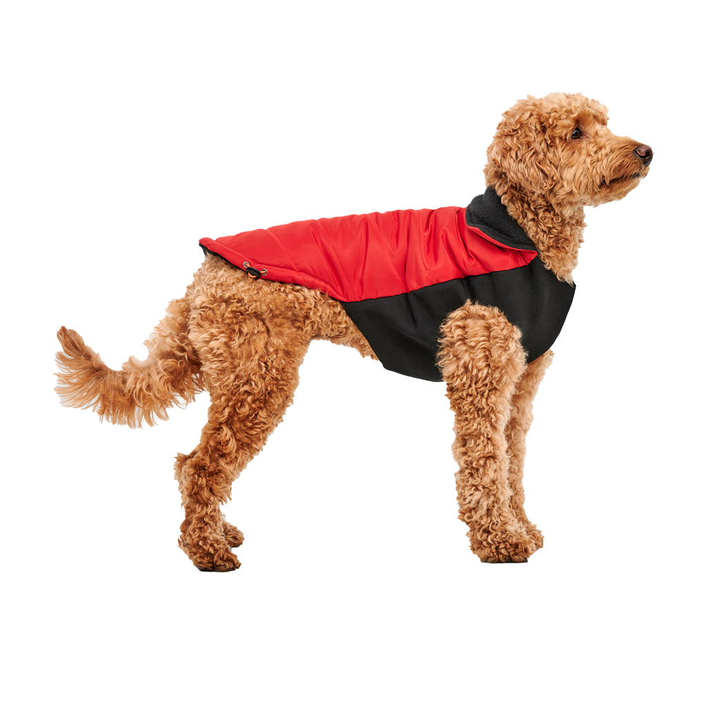Goo-eez Mock Neck Signature Wrap Jacket XS Rot/Schwarz