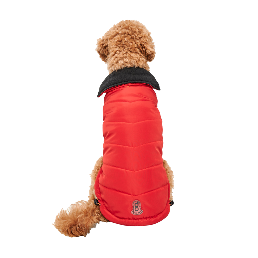 Goo-eez Mock Neck Signature Wrap Jacket XS Rot/Schwarz