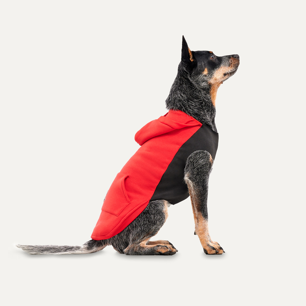 Goo-eez Kangaroo Fleece Hoodie XXS Rot/Schwarz