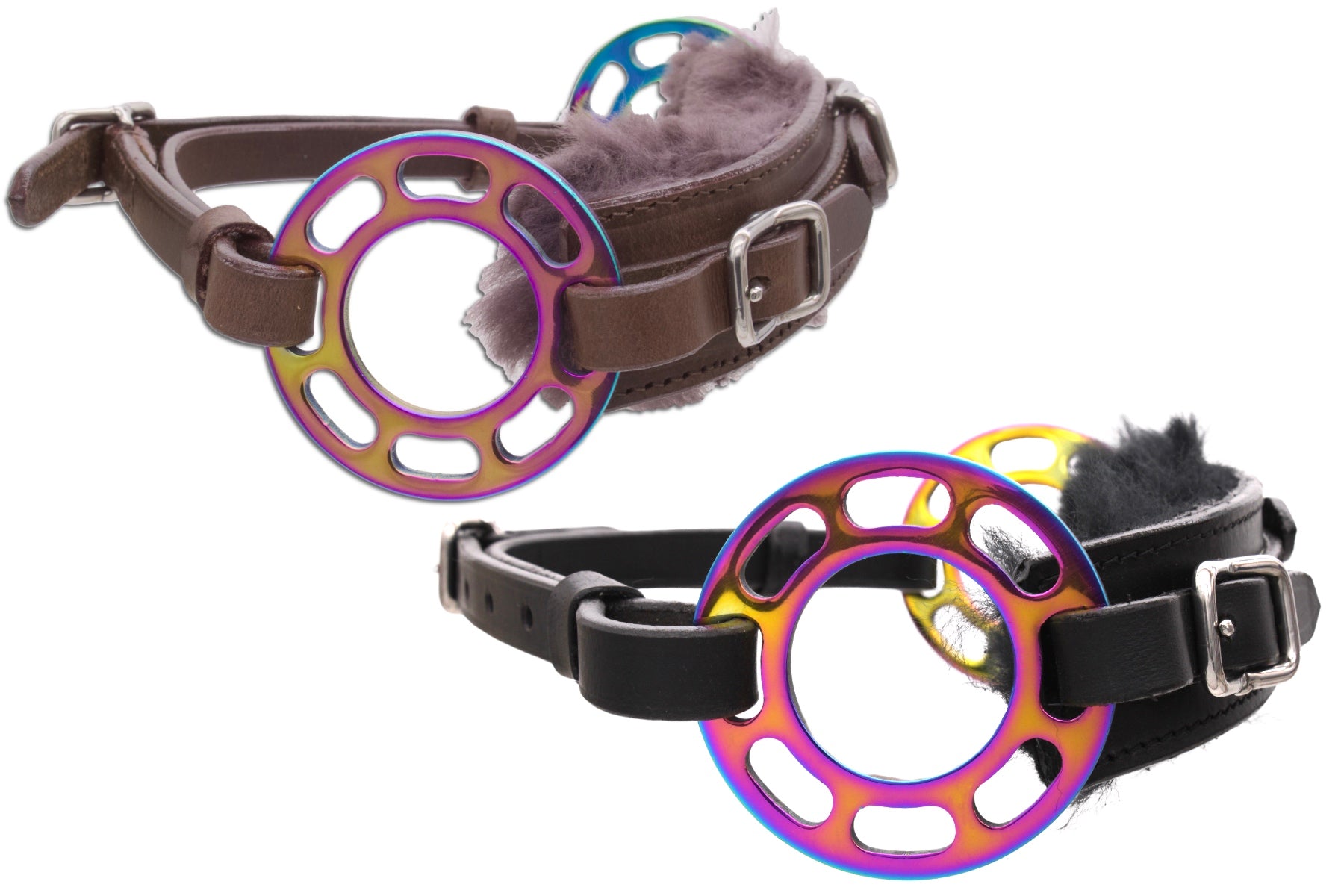 Glücksrad rainbow, bunt-braun, rainbow, mit Lammfell,