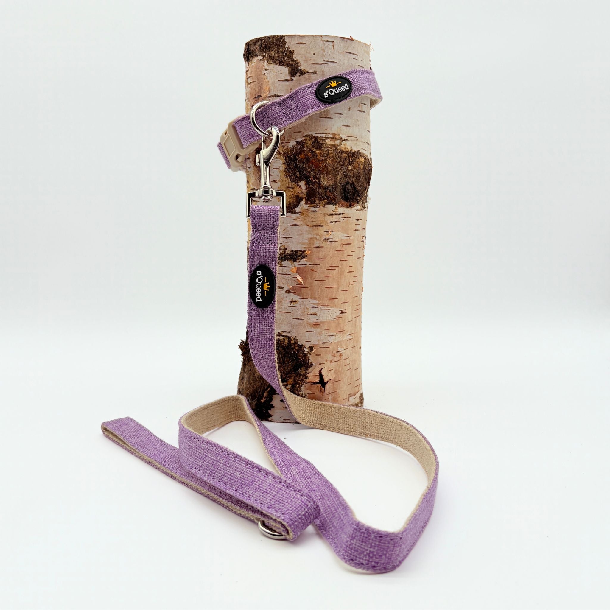 Hundehalsband-Set "Hempy" - Halsband + Leine + gravierte Hundemarke - TierVita