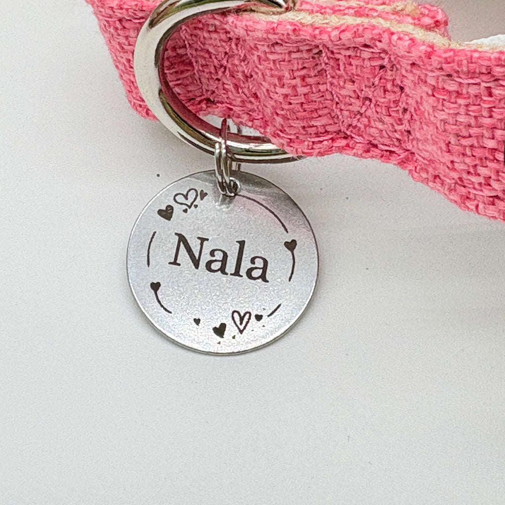 Hundehalsband-Set "Hempy" - Halsband + Leine + gravierte Hundemarke - TierVita