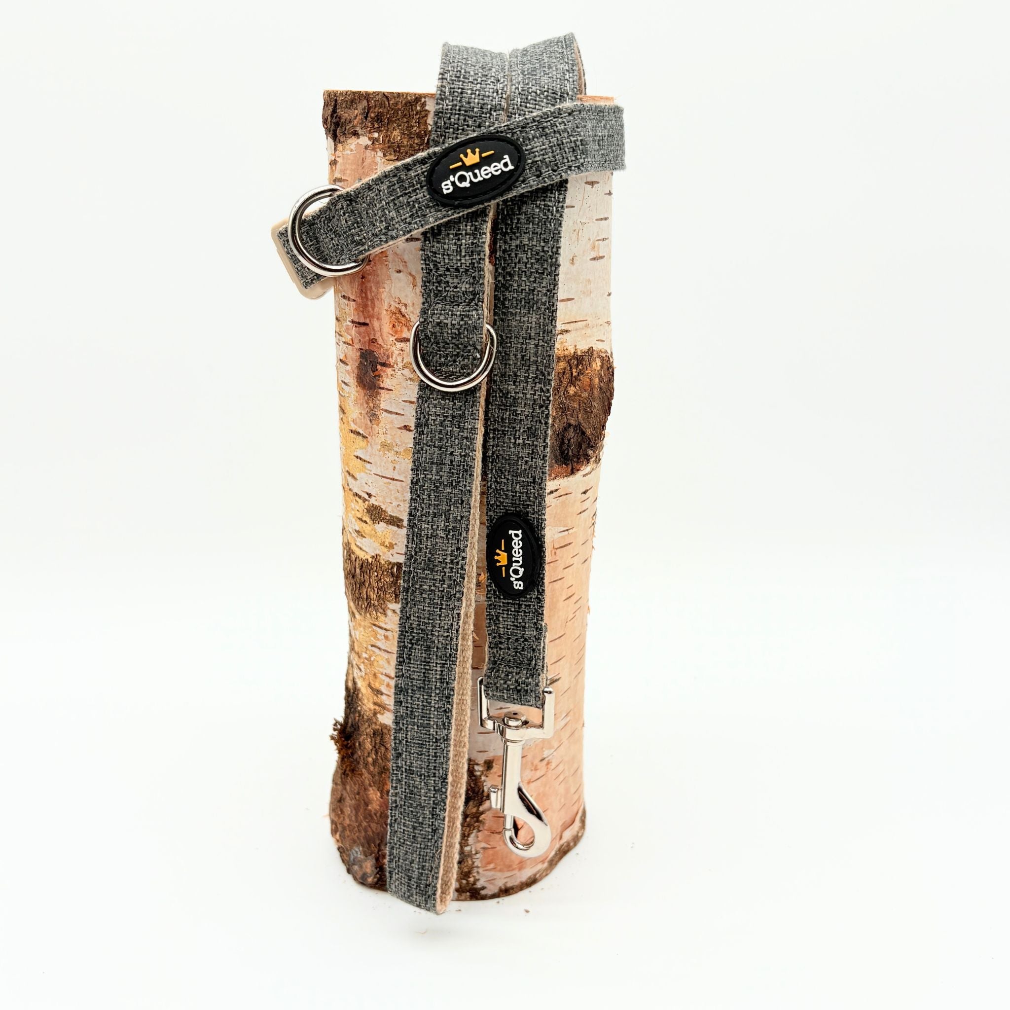 Hundehalsband-Set "Hempy" - Halsband + Leine + gravierte Hundemarke - TierVita