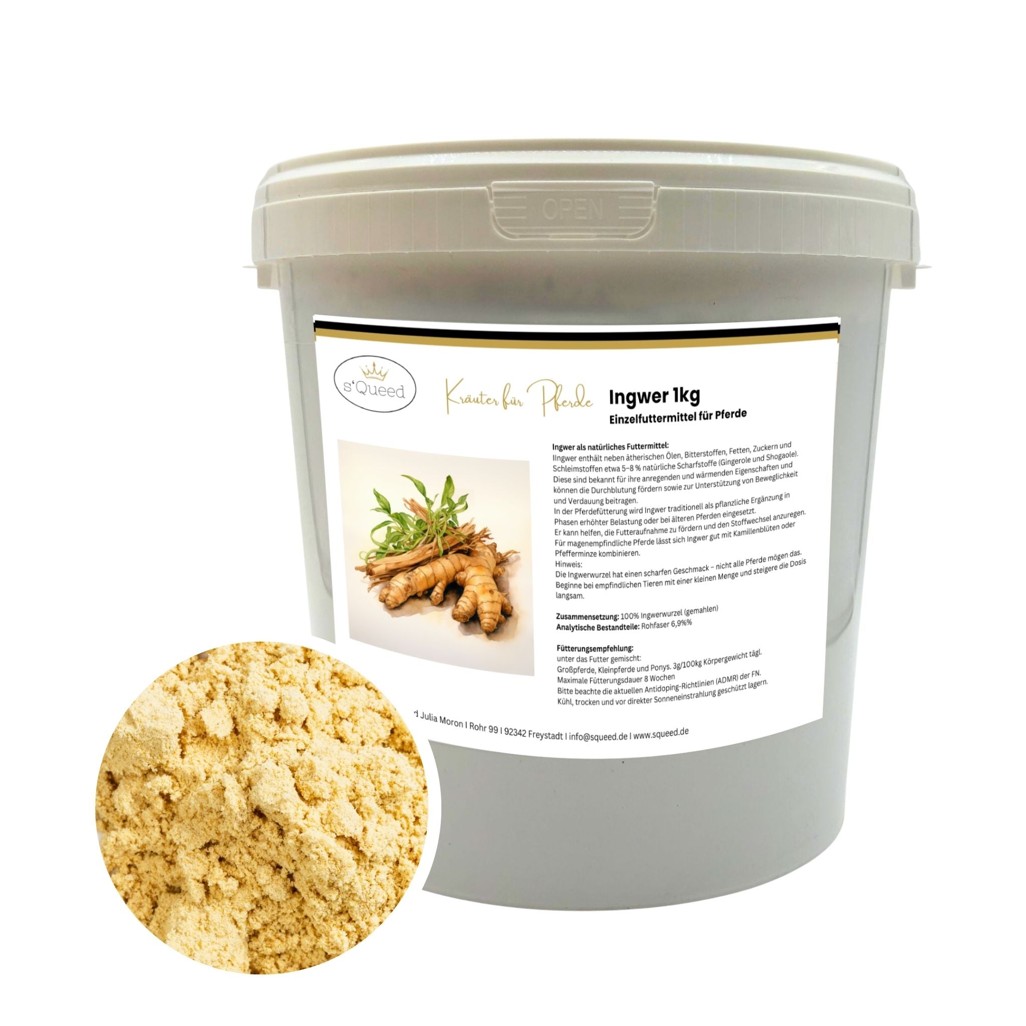 Ingwer Pferd Pulver 1kg - TierVita