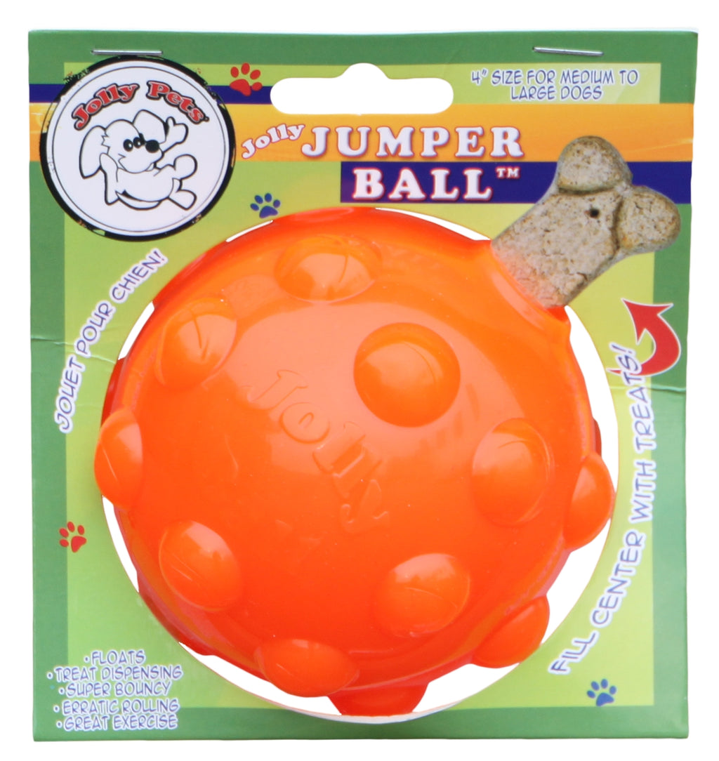 Jolly Jumper Gummiball für Hunde – Extrem robust für starke Beißer | Orange M 10cm